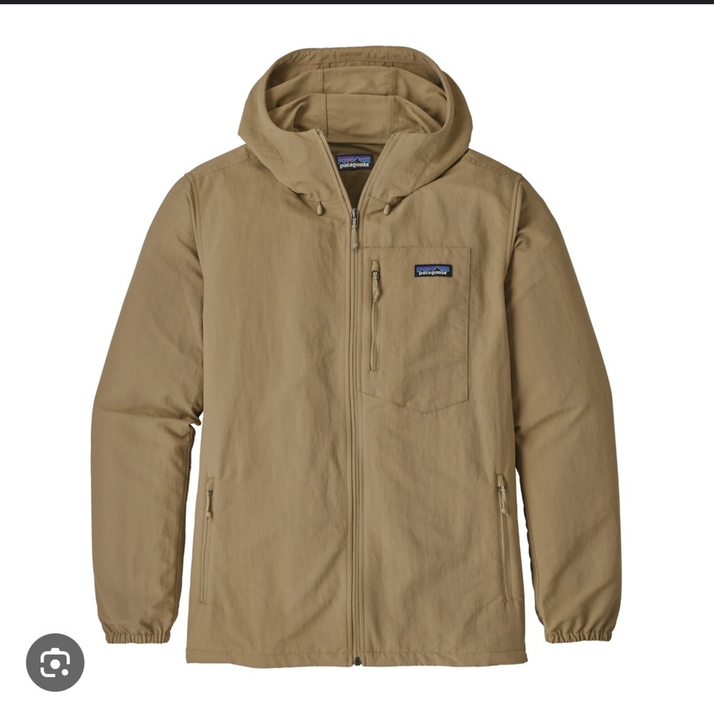 EUC Patagonia Men's Tezzeron Brown Hooded Windbreaker Jacket